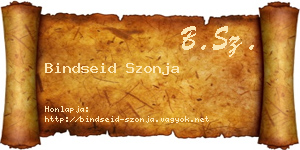 Bindseid Szonja névjegykártya